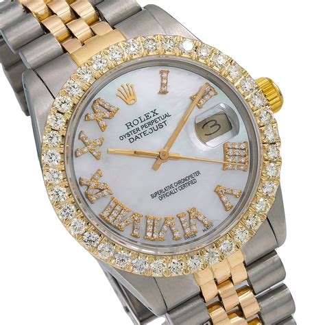 rolex lady datejust mother of pearl diamond sapphire|rolex 36mm datejust with diamonds.